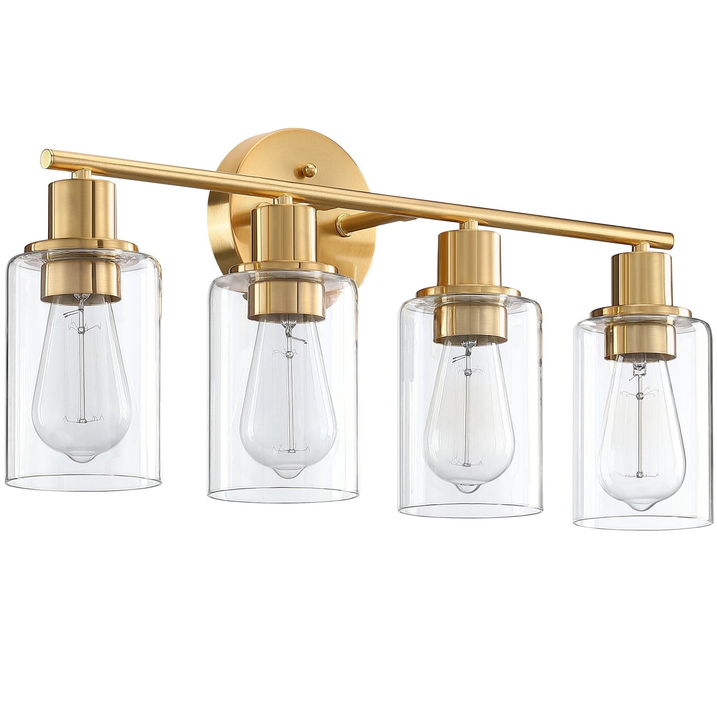 4-Light Bathroom Vanity Light with Clear Glass
