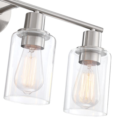 4-Light Bathroom Vanity Light with Clear Glass