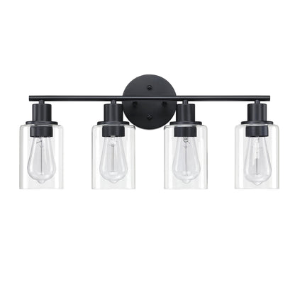4-Light Bathroom Vanity Light with Clear Glass