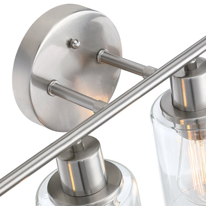 4-Light Bathroom Vanity Light with Clear Glass