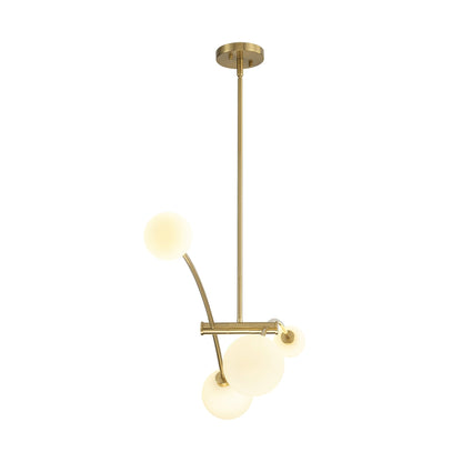 4-Light Modern Gold Simple Linear Sputnik Pendant Island Light/ Dining Room Light - 51.18 in. W x 11.02 in. D x 5.91 in. H