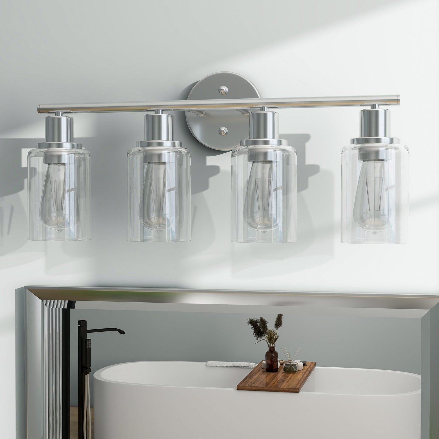 4-Light Vintage Bathroom Vanity Lights