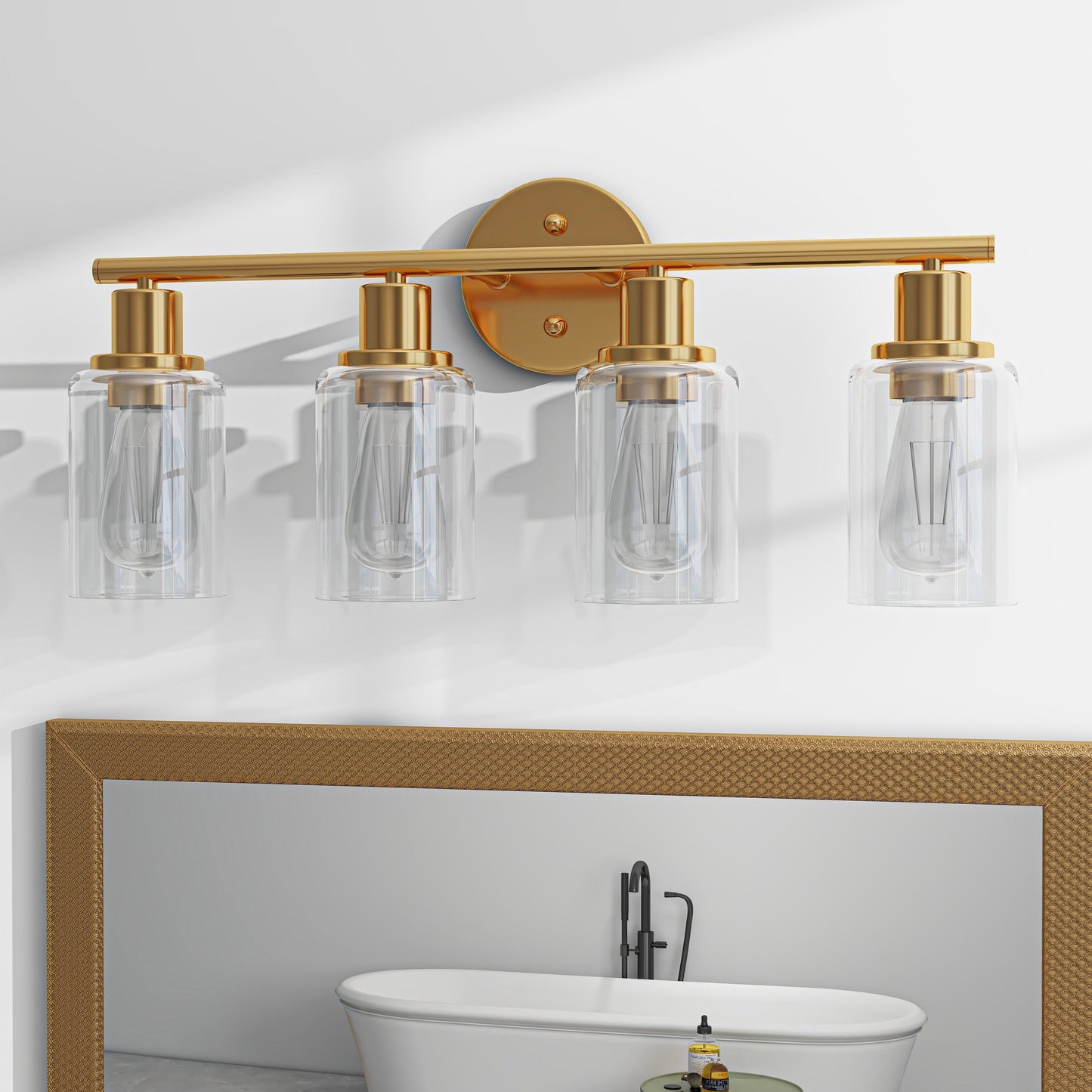4-Light Vintage Bathroom Vanity Lights