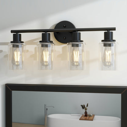 4-Light Vintage Bathroom Vanity Lights