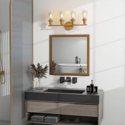 4-Light Vintage Bathroom Vanity Lights