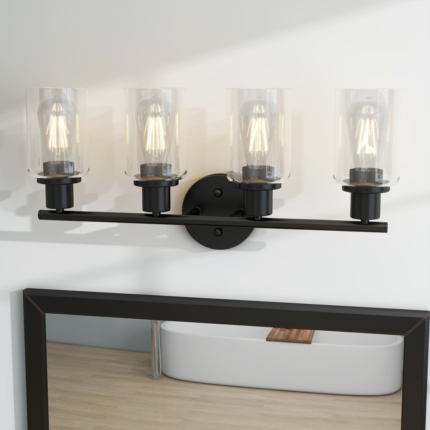 4-Light Vintage Bathroom Vanity Lights