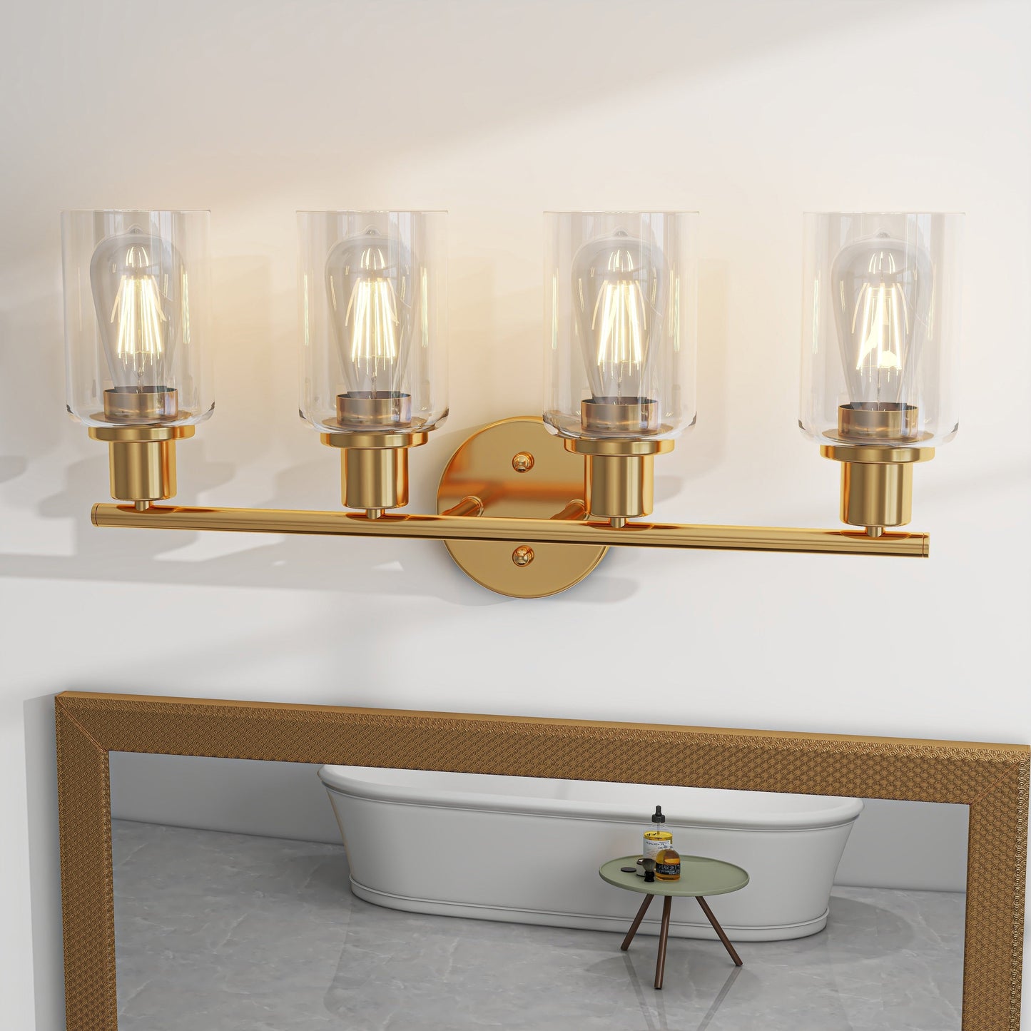 4-Light Vintage Bathroom Vanity Lights