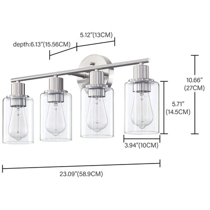 4-Light Vintage Bathroom Vanity Lights