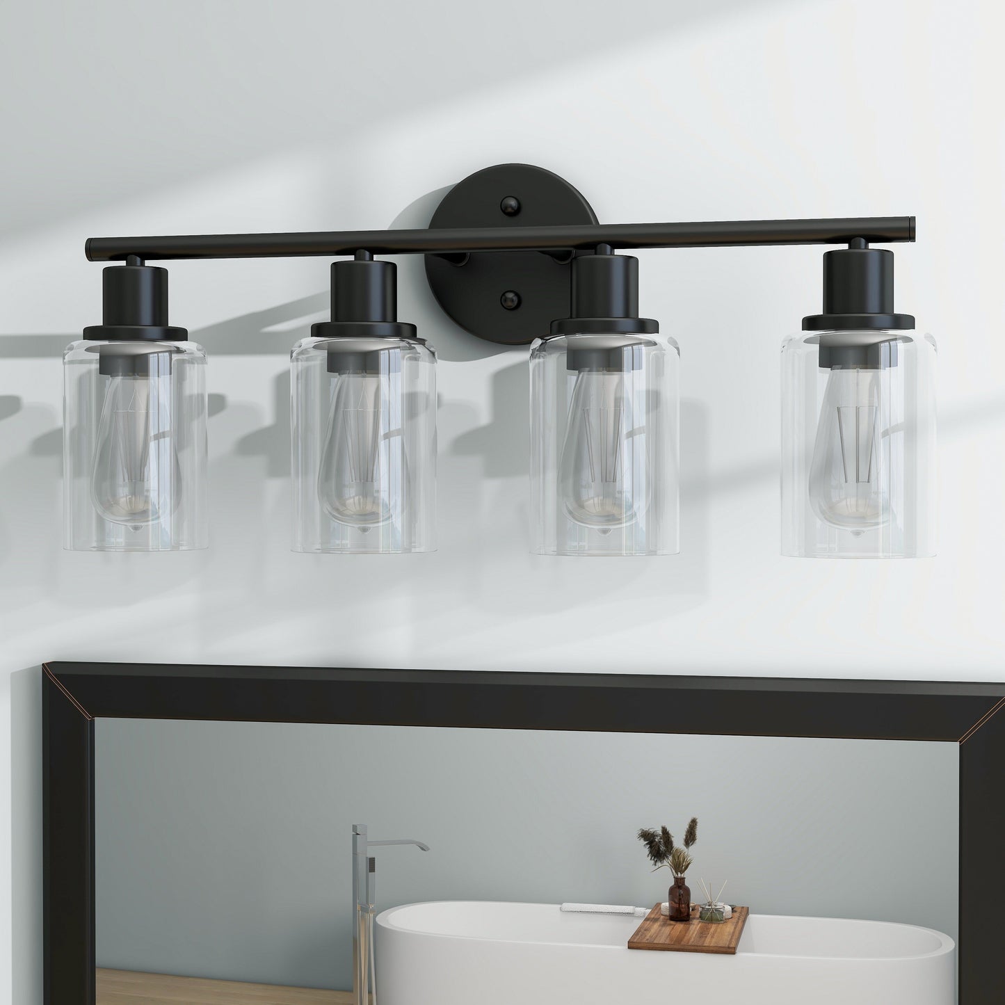 4-Light Vintage Bathroom Vanity Lights