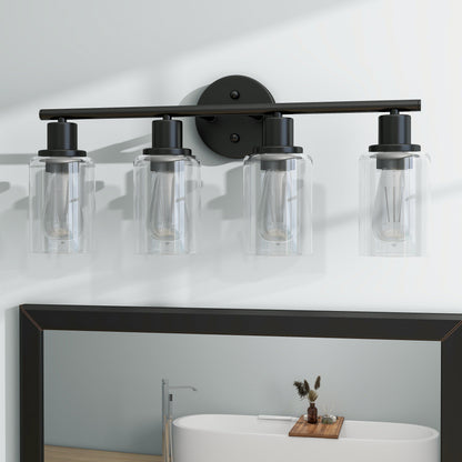 4-Light Vintage Bathroom Vanity Lights