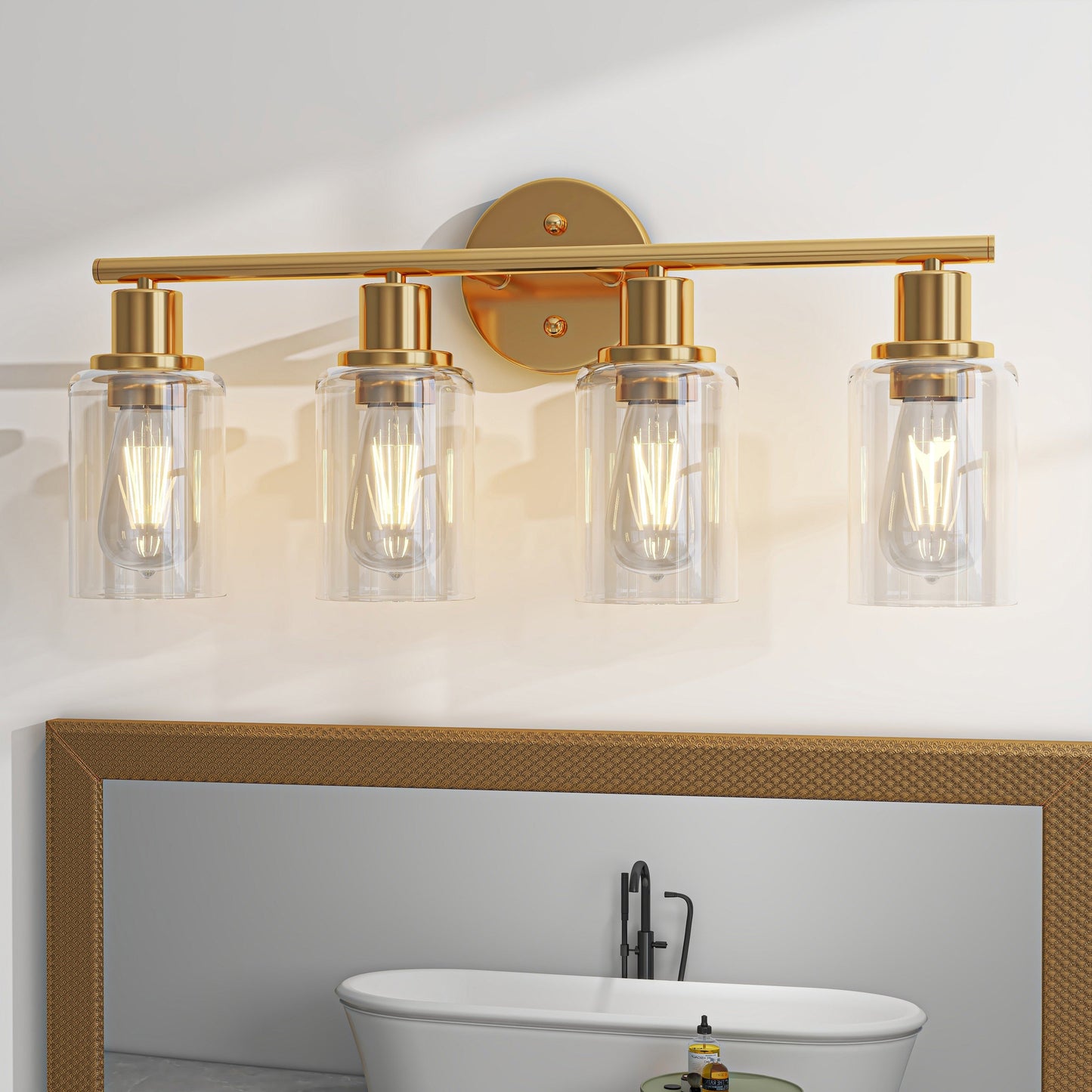4-Light Vintage Bathroom Vanity Lights