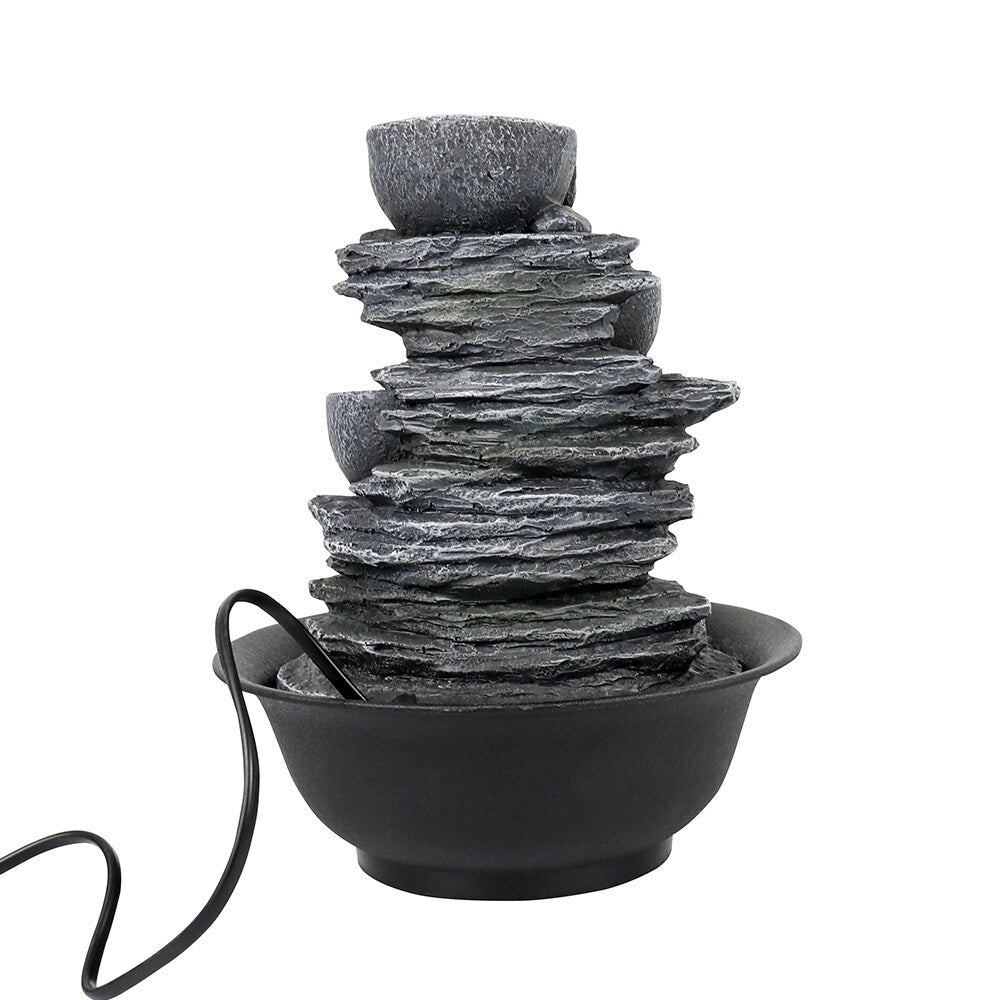 4-Tier Water Fountain Indoor Relaxation Waterfall Feature for Home