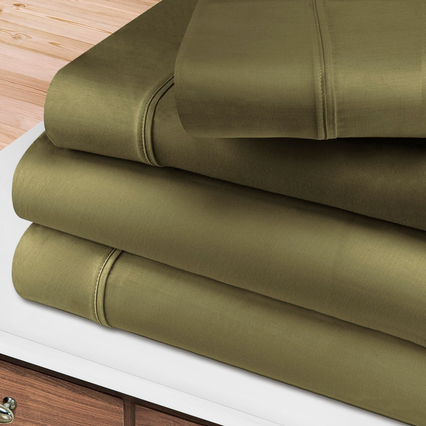 Egyptian Cotton 400 Thread Count Solid Bed Sheet Set by Superior