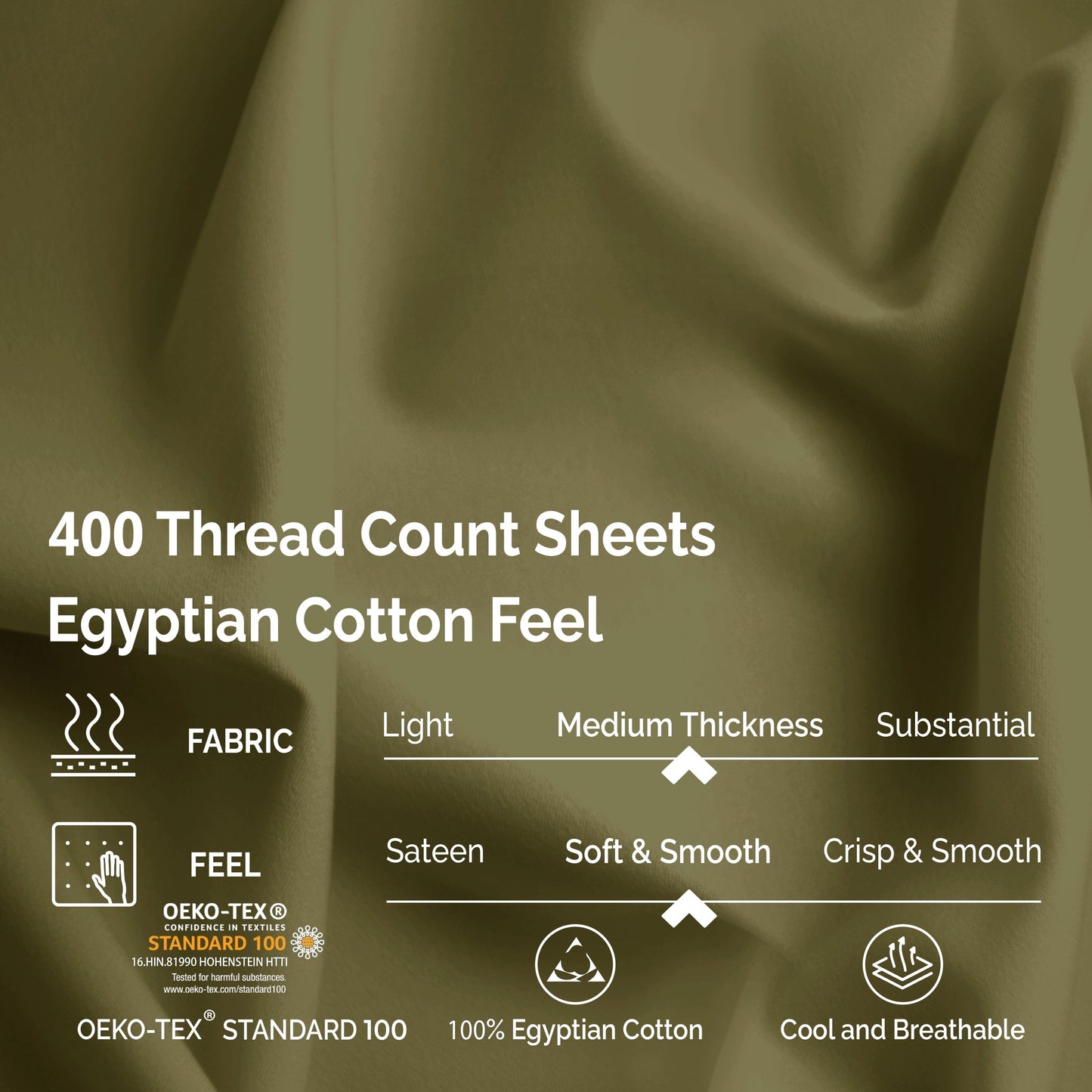 Egyptian Cotton 400 Thread Count Solid Bed Sheet Set by Superior