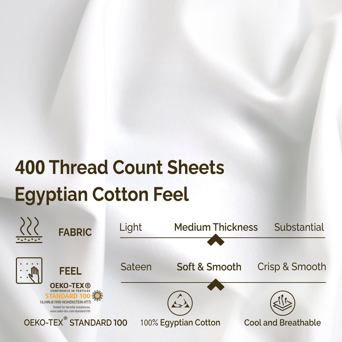 Egyptian Cotton 400 Thread Count Solid Bed Sheet Set by Superior