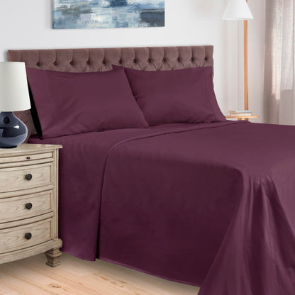 Egyptian Cotton 400 Thread Count Solid Bed Sheet Set by Superior