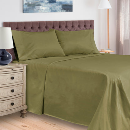 Egyptian Cotton 400 Thread Count Solid Bed Sheet Set by Superior