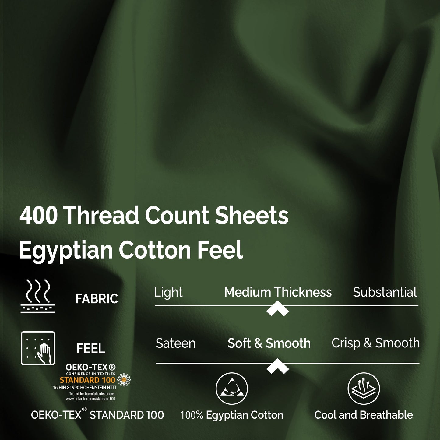 Egyptian Cotton 400 Thread Count Solid Bed Sheet Set by Superior