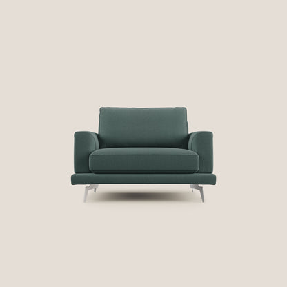 Dorian poltrona moderna in tessuto smacchiabile T05 verde