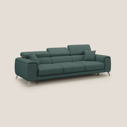 Divano Fusion con 3 sedute allungabili in tessuto smacchiabile T05 verde