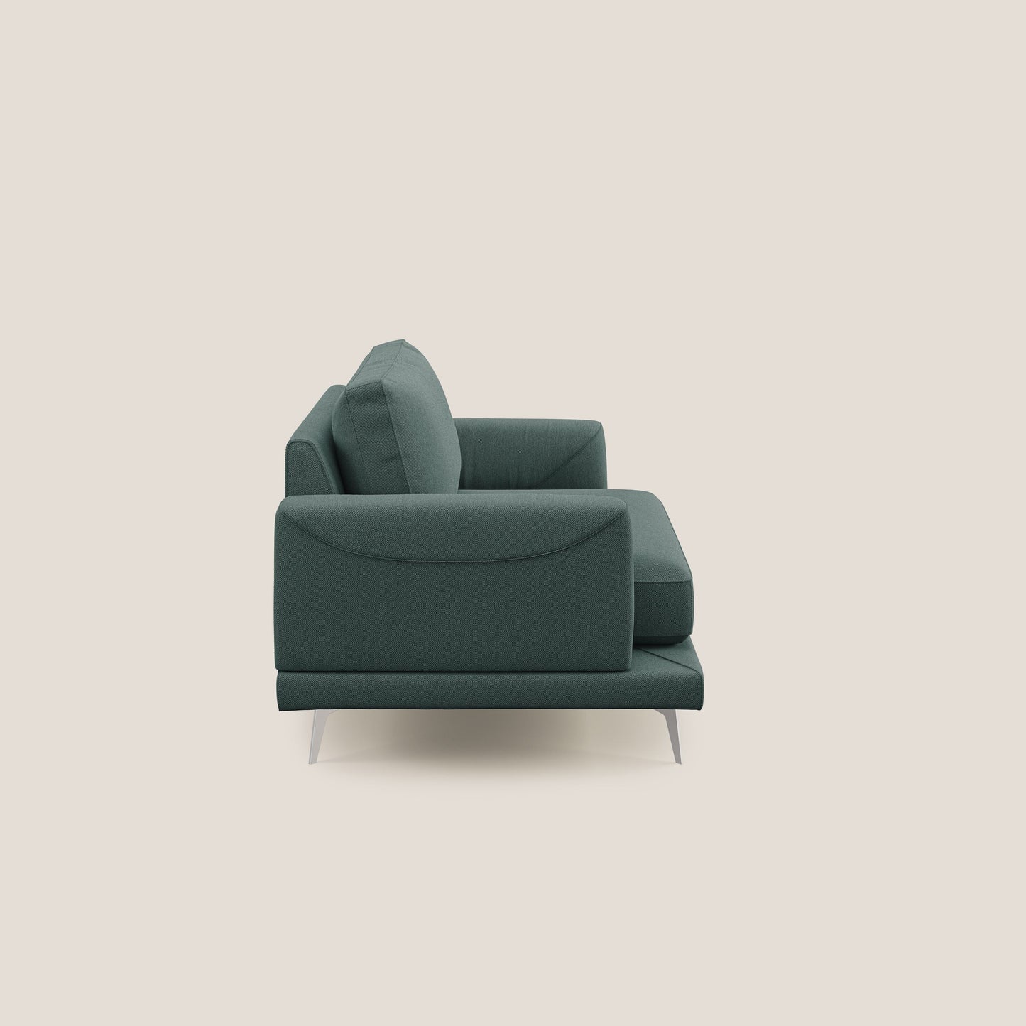 Dorian poltrona moderna in tessuto smacchiabile T05 verde