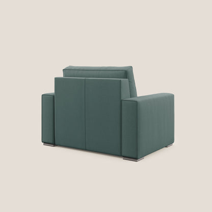 Dream poltrona letto con RETE A DOGHE e MATERASSO H16 cm in tessuto smacchiabile T05 verde