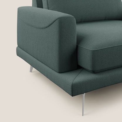 Dorian poltrona moderna in tessuto smacchiabile T05 verde