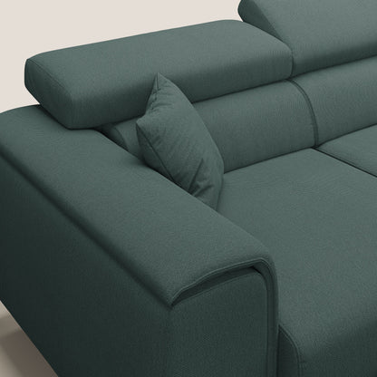 Divano Fusion con 3 sedute allungabili in tessuto smacchiabile T05 verde