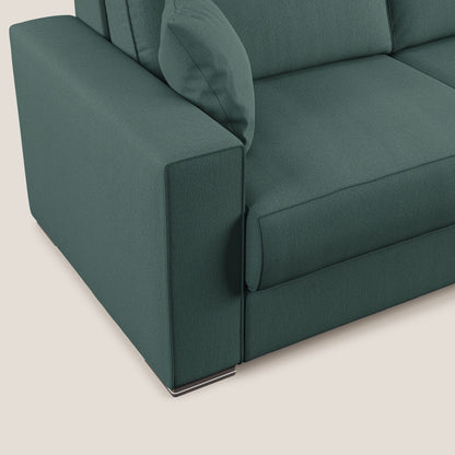 Dream Divano letto moderno dai morbidi cuscini in tessuto smacchiabile T05 verde