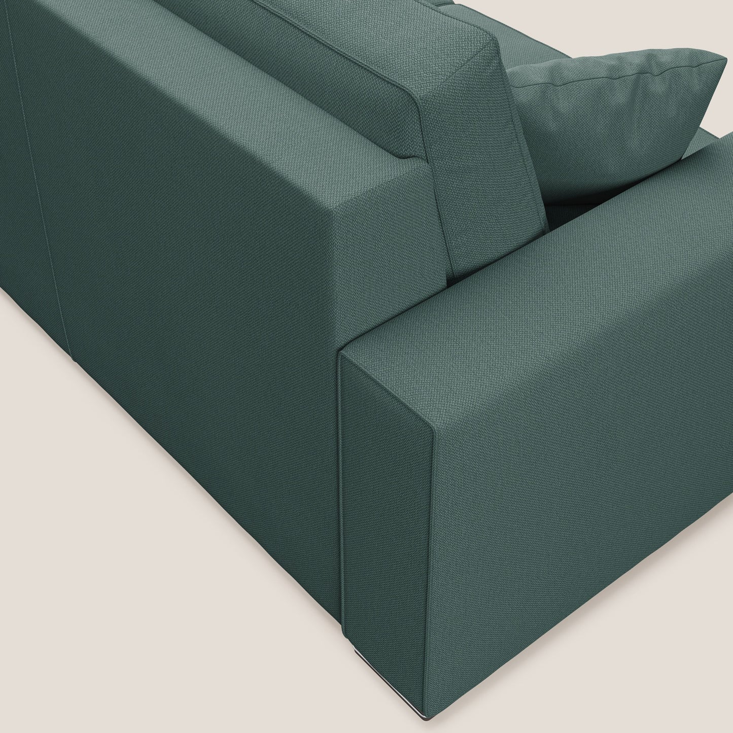 Dream Divano letto angolare in tessuto smacchiabile T05 verde 