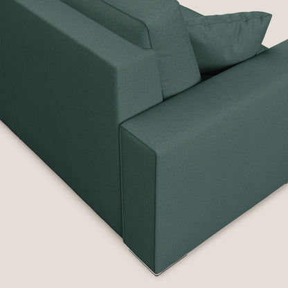 Dream Divano letto moderno dai morbidi cuscini in tessuto smacchiabile T05 verde