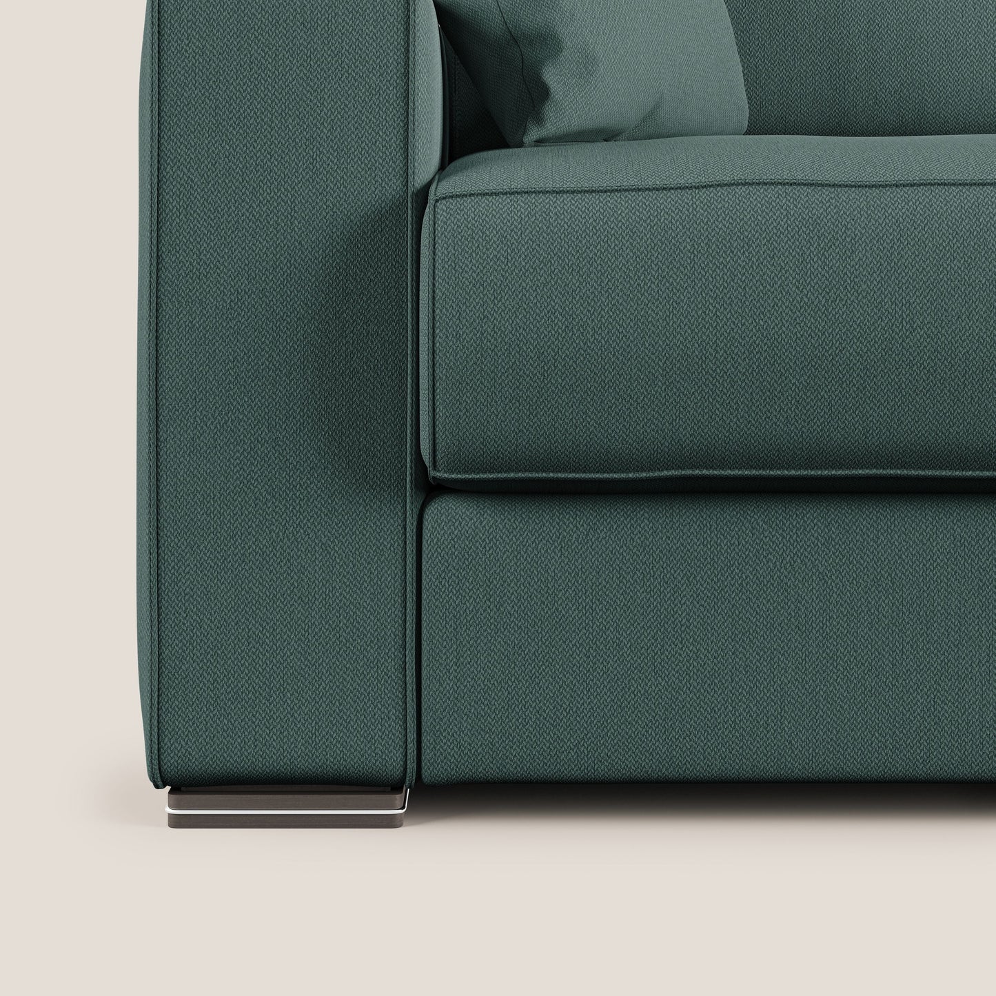 Dream Divano letto moderno dai morbidi cuscini in tessuto smacchiabile T05 verde