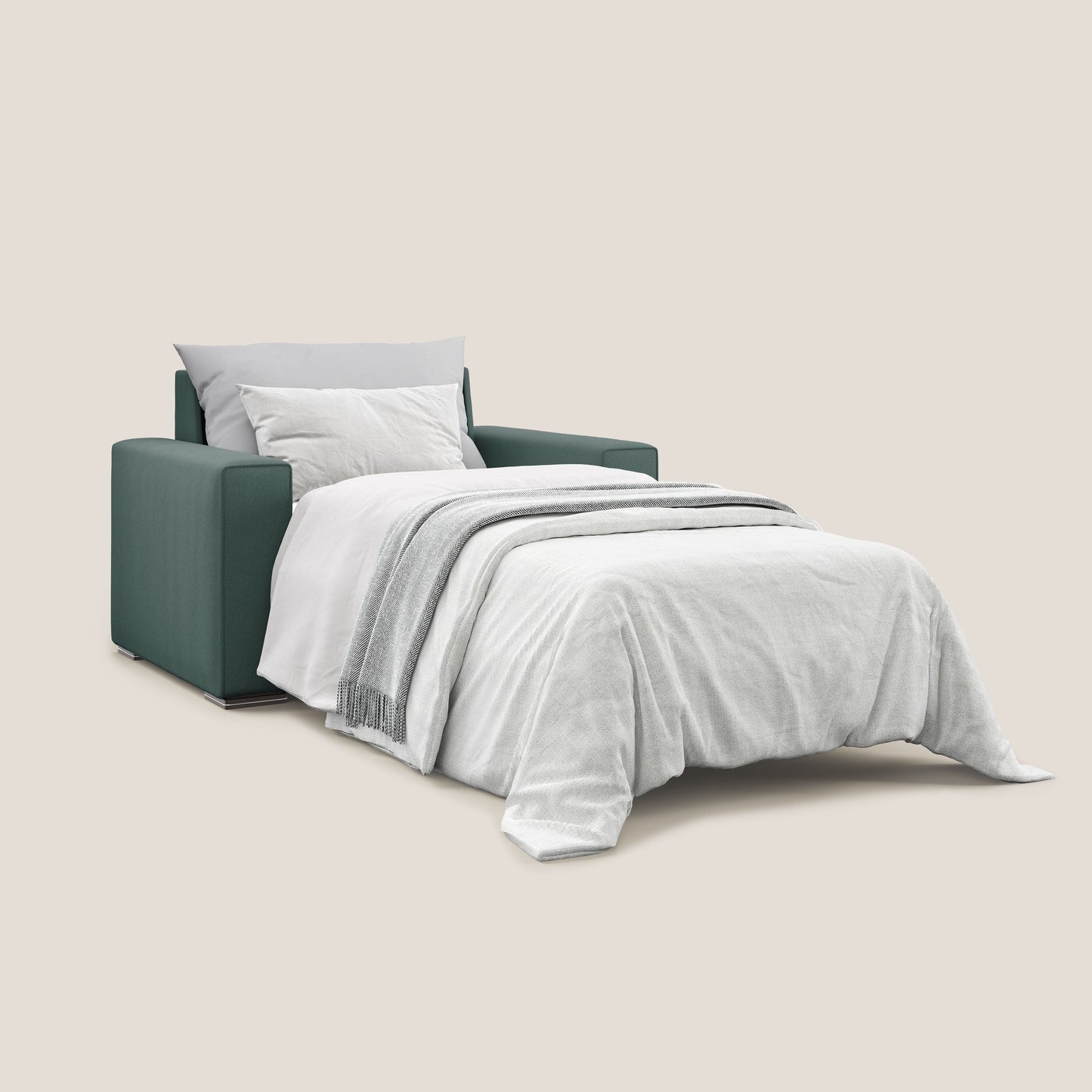 Dream poltrona letto in tessuto smacchiabile T05 verde