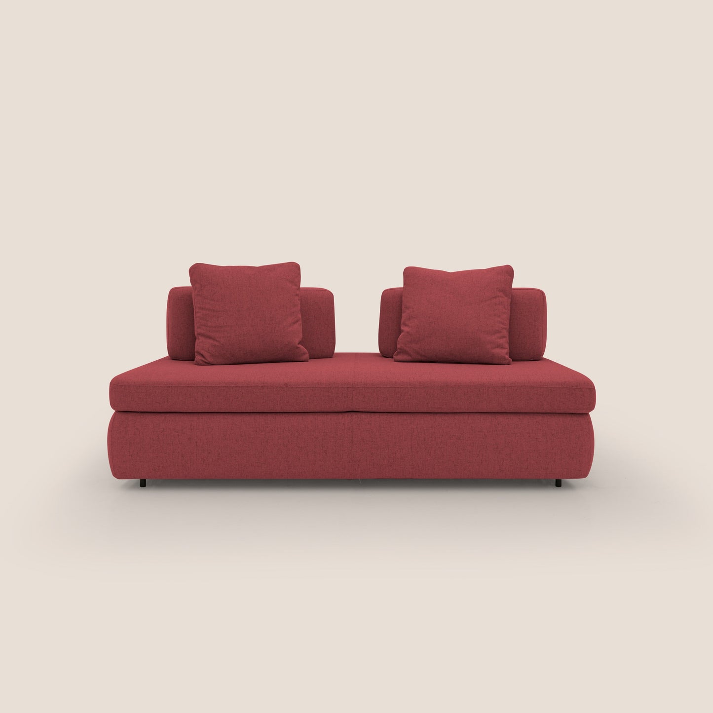 Gransasso Divano letto matrimoniale dal DESIGN innovativo in tessuto impermeabile T03 rosso