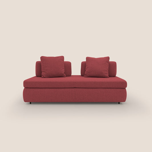 Gransasso Divano letto matrimoniale dal DESIGN innovativo in tessuto impermeabile T03 rosso