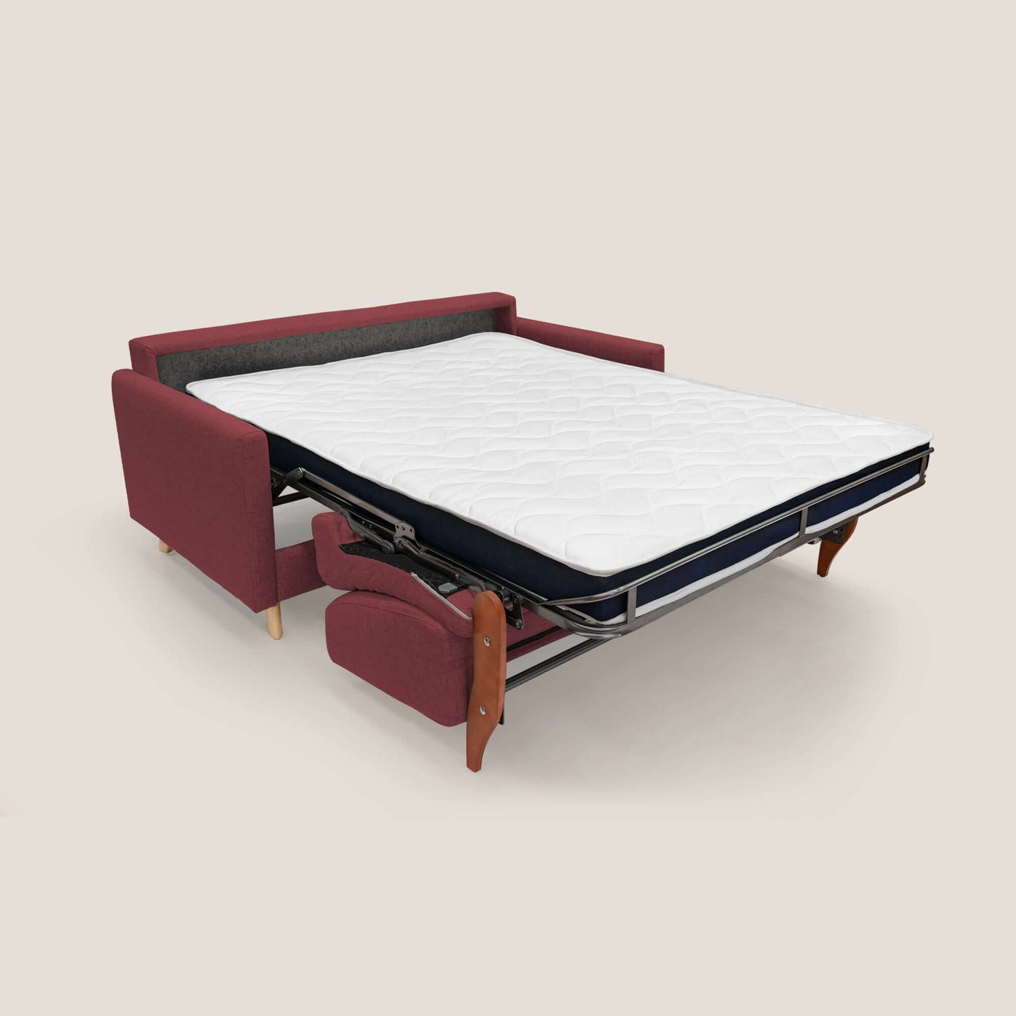 Edgar divano letto matrimoniale in tessuto felis impermeabile T03 rosso 