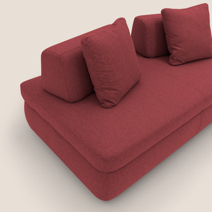 Gransasso Divano letto matrimoniale dal DESIGN innovativo in tessuto impermeabile T03 rosso