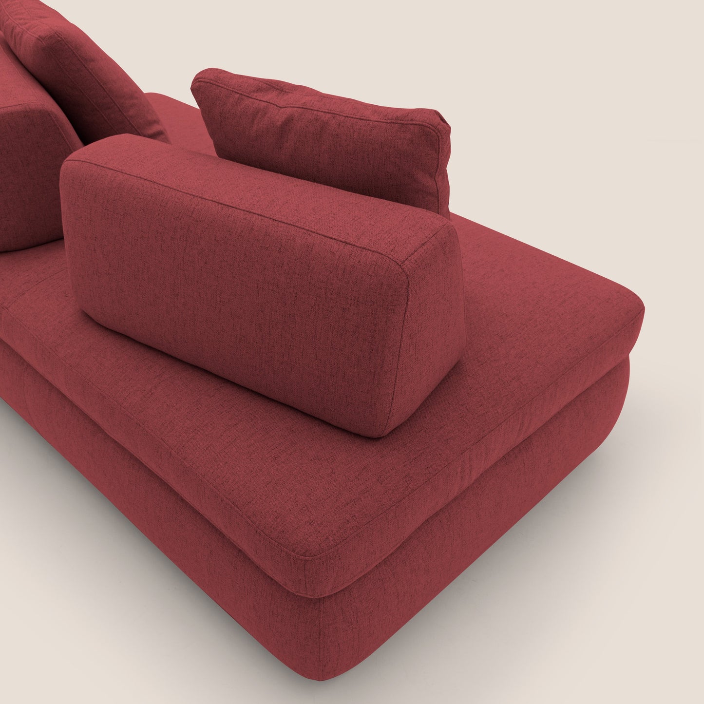Gransasso Divano letto matrimoniale dal DESIGN innovativo in tessuto impermeabile T03 rosso