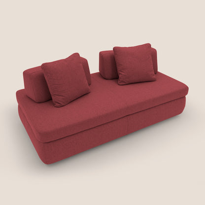 Gransasso Divano letto matrimoniale dal DESIGN innovativo in tessuto impermeabile T03 rosso