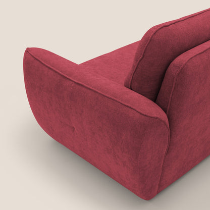 Cerbero divano 2 e 3 posti in morbido bouclé impermeabile T07 rosso