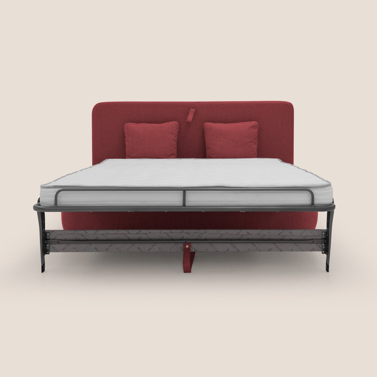 Gransasso Divano letto matrimoniale dal DESIGN innovativo in tessuto impermeabile T03 rosso