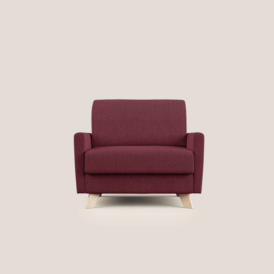 Edgar poltrona letto in tessuto felis impermeabile T03 rosso