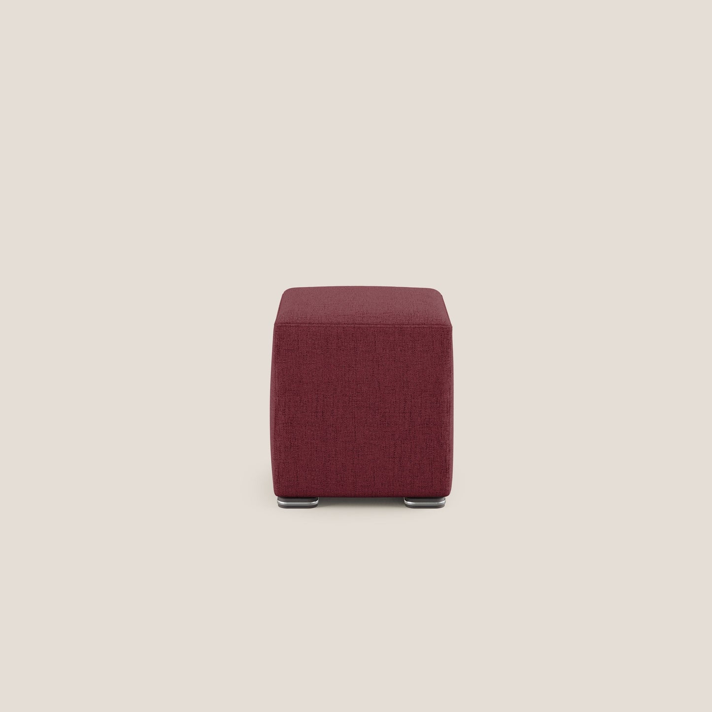 Pouf cubo in tessuto morbido impermeabile T03 rosso