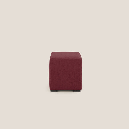 Pouf cubo in tessuto morbido impermeabile T03 rosso
