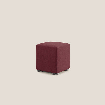 Pouf cubo in tessuto morbido impermeabile T03 rosso