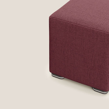 Pouf cubo in tessuto morbido impermeabile T03 rosso