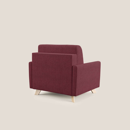 Edgar poltrona letto in tessuto felis impermeabile T03 rosso