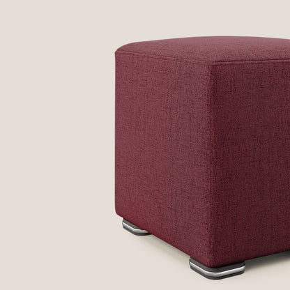 Pouf cubo in tessuto morbido impermeabile T03 rosso