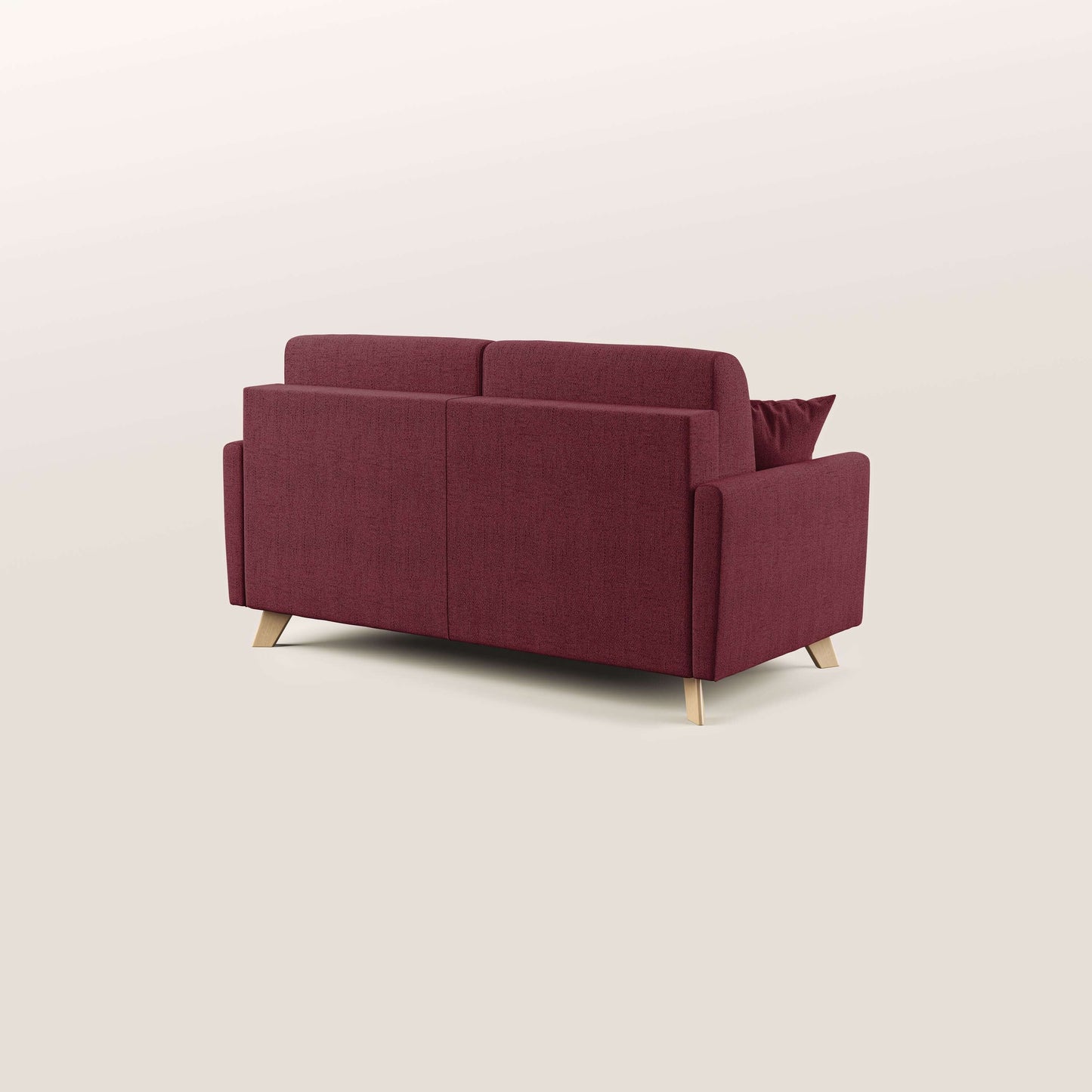 Edgar divano letto matrimoniale in tessuto felis impermeabile T03 rosso 