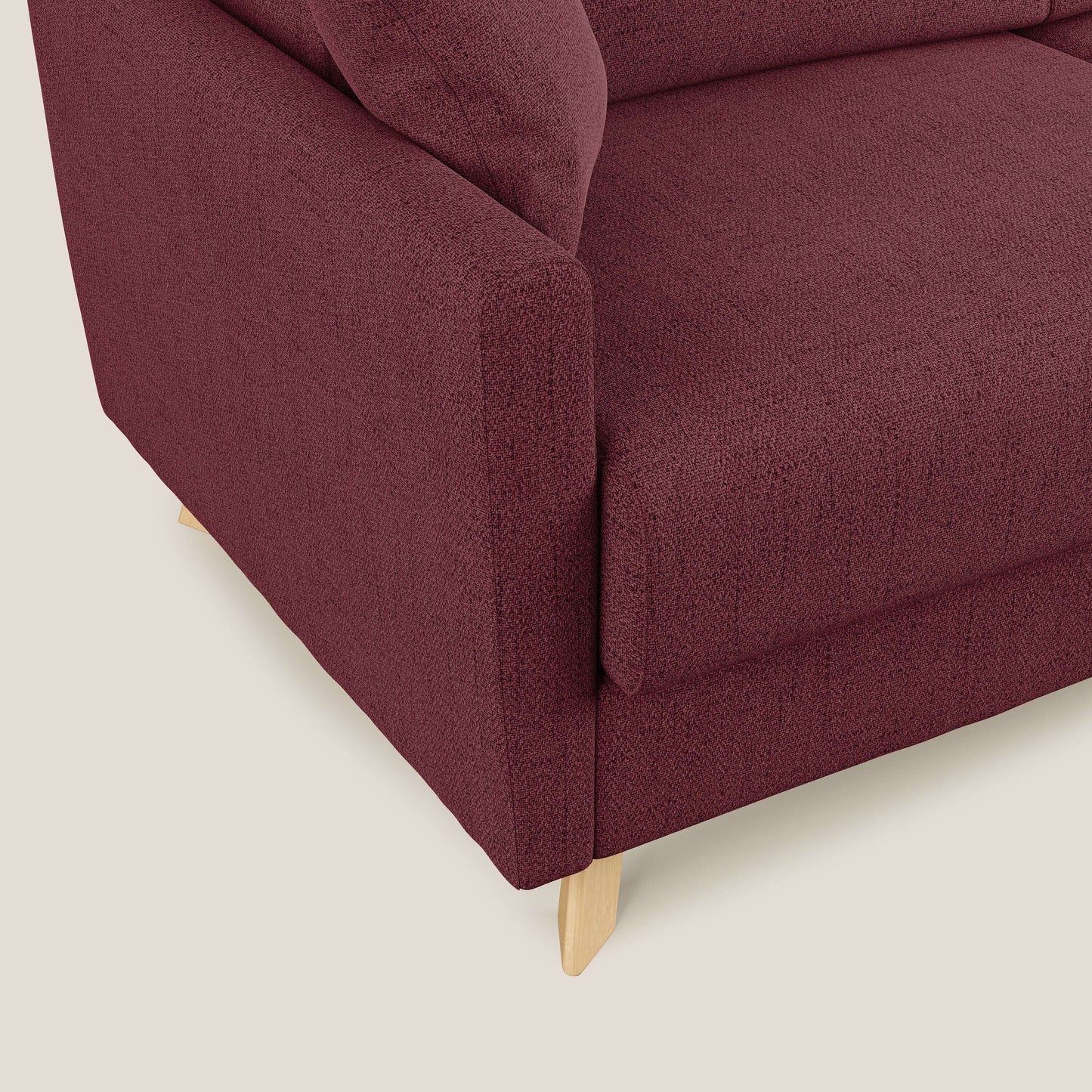 Edgar divano letto angolare in tessuto felis impermeabile T03 rosso